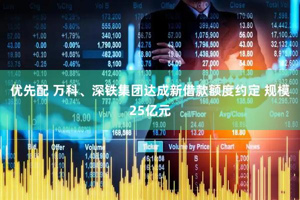 优先配 万科、深铁集团达成新借款额度约定 规模25亿元